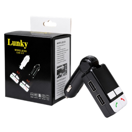 MODULATOR FM LUNKY BLUETHOOT MICROSD 2 x USB - Img 2
