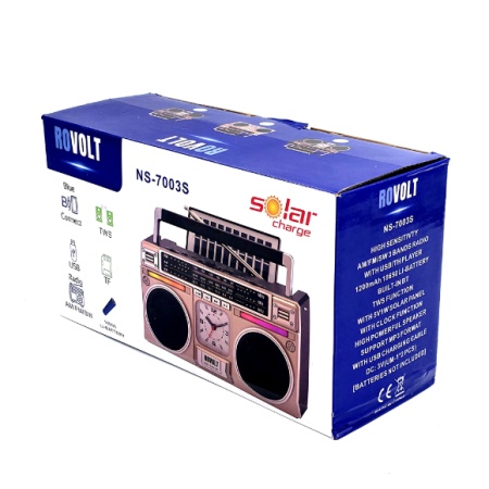 RADIO PORTABIL NS - 7003 S BT CEAS STEREO ACUMULATOR,USB, BLUETOOTH, AUX, USB PANOU SOLAR - Img 4