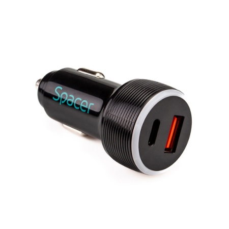 INCARCATOR AUTO SPACER Quick Charge 17W 3.1A max DUOQ 01 LED - Img 2