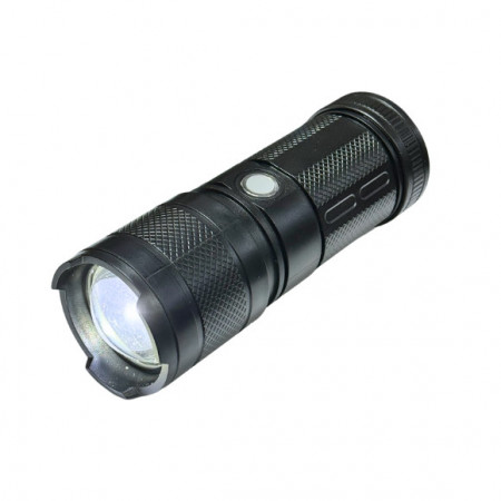 LANTERNA DE MANA S86 COB ZOOM STROBOSCOP ROSU+ALBASTRU TIP C - Img 3