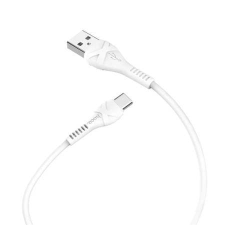 CABLU DATE HOCO X37 USB A LA TIP C 3A 1 METRU ALB - Img 3