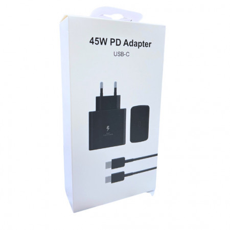 INCARCATOR TELEFON 45W PD TIP C - TIP C ALB/NEGRU - Img 3