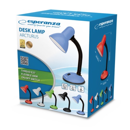 LAMPA BIROU CU STATIV ESPERANZA ELD 107K ARCTURUS NEGRU E27 - Img 4