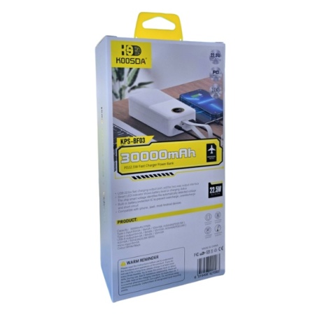 POWER BANK PREMIUM KPS BF03 30.000 mAh 22.5W PD USB TIP C AFISAJ - Img 2