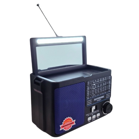 RADIO PORTABIL FP 606S BLUETHOOT ACUM SOLAR OGLINDA LED TIP C JACK USB MICROSD - Img 3