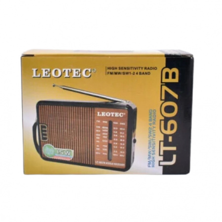 RADIO PORTABIL LEOTEC LT 607B BATERII R20 DC 3V FM/MW/SW1-2 4 BENZI - Img 3