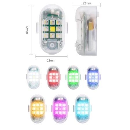 SET 2 LICURICI STROBOSCOP MAGNETIC RGB S 02 LED PUTERNIC TELECOMANDA - Img 2