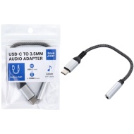 ADAPTOR BLUE STAR TIP C LA JACK 3.5MM GRI FIR TEXTIL