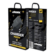 INCARCATOR TELEFON MOONX MC06 PD 25W + CABLU TIP C - TIP C NEGRU