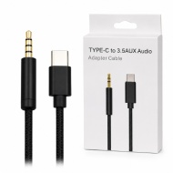 CABLU AUXILIAR TIP C - JACK 3.5 MM 3696 NEGRU1 M