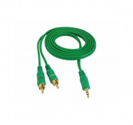 Cablu jack 3,5mm la 2RCA 1,5m verde