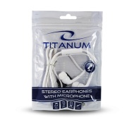 CASTI TITANUM CU FIR SI MICROFON TH 109W ALBE - Img 2