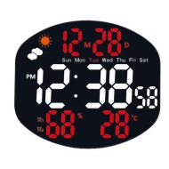 CEAS PERETE / MASA 3816L LUMINA ALB + ROSU ALARMA TEMPERATURA TELECOMANDA
