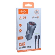 INCARCATOR AUTO UNISON A03 PD65W QC3.0 CABLU TIP C - TIP C 1.2M