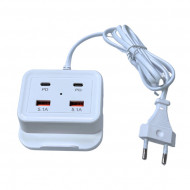 INCARCATOR TELEFON ORIGINAL 2 X PD TIP C + 2 X USB 5.1A PRIZA - Img 2