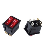 INTRERUPATOR DUBLU CU LED MICRO 4450 6 PINI