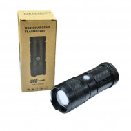 LANTERNA DE MANA S86 COB ZOOM STROBOSCOP ROSU+ALBASTRU TIP C - Img 5