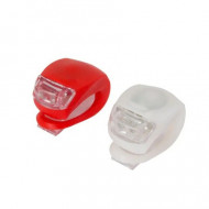 SET LUMINI BICICLETA ALB + ROSU/ ALB + ALBASTRU