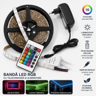 BANDA LED 5 M TELECOMANDA