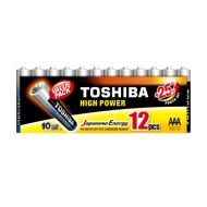 BATERIE R3 TOSHIBA ALKALINA FOLIE 12 BUC