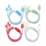 CABLU DATE 3 IN 1 LUMINOS DIVERSE CULORI VRAC 2462 - Img 5