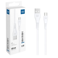 CABLU DATE BLUE STAR USB A LA TIP C 1 M 2A 12W ALB