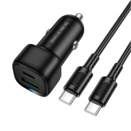 INCARCATOR AUTO BOROFONE BZ34B PD20W TIP C + USB-A CABLU TIP-C LA TIP-C 1M - Img 2