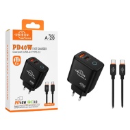 INCARCATOR TELEFON UNISON A20 PD40W 1 X USB A 1 X USB TIP C CABLU TIP C - TIP C 1.2M