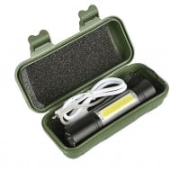 LANTERNA 502 COB + XPE MICROUSB CUTIE VERDE