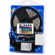 BANDA LED 5 M TELECOMANDA RGB 5050 DUBLU ADEZIVA
