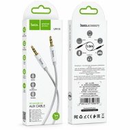 CABLU AUX HOCO UPA 19 JACK LA JACK 3.5 MM 1M ARGINTIU