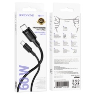 CABLU DATE BOROFONE BX111 TYPE-C LA TYPE-C 60W 3A 1m NEGRU