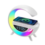 BOXA PORTABILA CU CEAS MINI 3401 LAMPA ACUM RGB INC WIRELESS