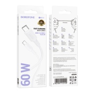 CABLU DATE BOROFONE BX111 TYPE-C LA TYPE-C 60W 3A 1m alb
