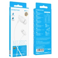 CASTI TELEFON CU FIR SI MICROFON BOROFONE BM61 ALBE