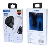 INCARCATOR AUTO TD LTE TD C21 2 X USB 2.4A CABLU MICROUSB