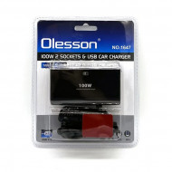 TRIPLU BRICHETA AUTO FIR 2 PRIZE OLESSON 1647 2 x USB - Img 2
