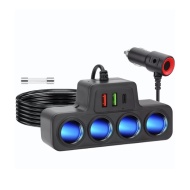TRIPLU BRICHETA AUTO FIR 4 PRIZE D-25 120V 2 x USB, 1 x USB TIP C