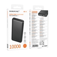 BATERIE EXTERNA BOROFONE BJ78 CLEVER 10000mAh 2XUSB NEGRU