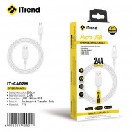 CABLU DATE ITREND CA 02M MICROUSB 2 M 2.4A