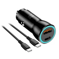 INCARCATOR AUTO BLUE STAR 3A 30W 1XTIP C 1XUSB QC3.0 PD AFC PPS CABLU TIP C TIP C 1M - Img 2