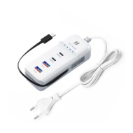 INCARCATOR TELEFON RAPID RACK CHARGER JX 100 2 X USB 5.1A + 2 TIP C 66W + CABLU TIP C