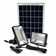 KIT 2 PROIECTOARE 10W CU PANOU SOLAR 8833 LS INCARCARE TELEFON