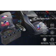 TRIPLU BRICHETA AUTO FIR 4 PRIZE D-25 120V 2 x USB, 1 x USB TIP C - Img 2