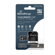 CARD MICROSD + ADAPTOR MEDIARANGE 8GB MR957