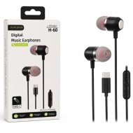 CASTI CU DOP TELEFON H 60 TYPE-C MICROFON BUTON RASPUNS APEL
