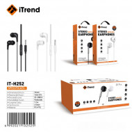 CASTI ITREND CU FIR SI MICROFON IT-H 252 ALB / NEGRU
