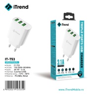 INCARCATOR TELEFON RAPID ITREND T53 3 X USB 3.1A