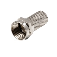 MUFA F pentru cablu coaxial TV, metalică, cu filet interior