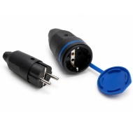 SET CUPLA + STECHER NEGRU CU CAPAC ALBASTRU
